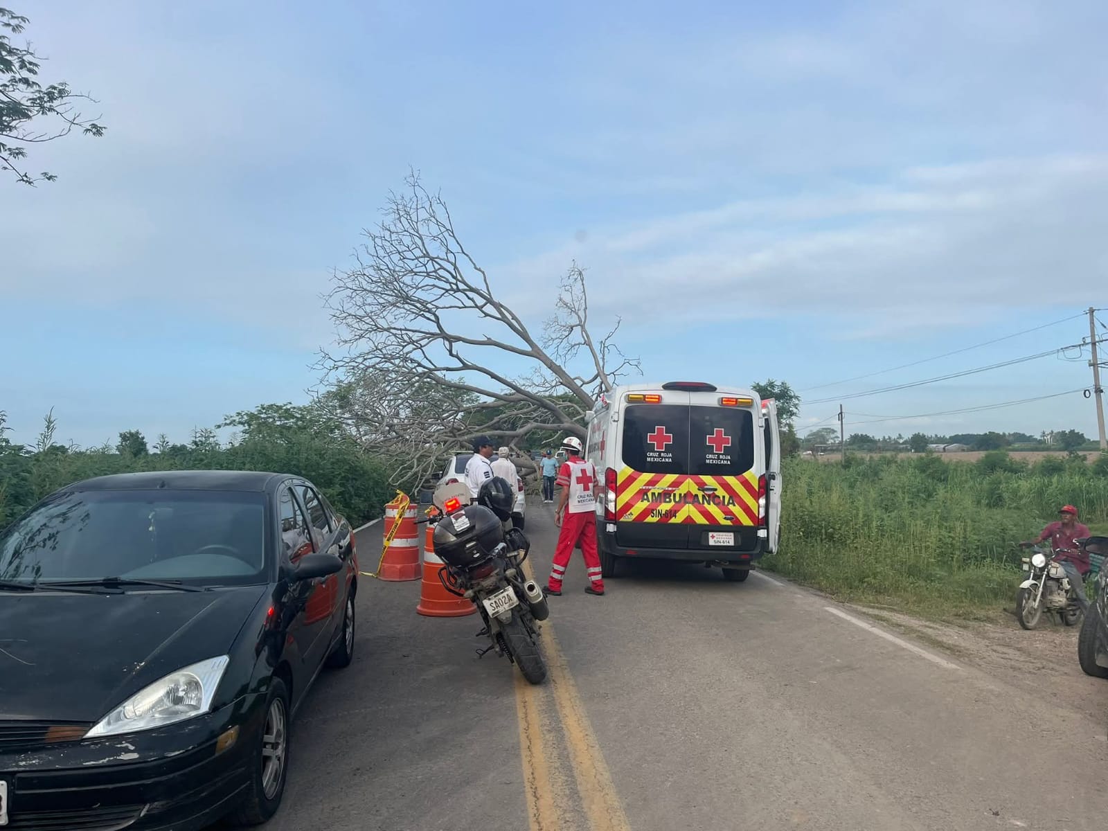 accidente de moto en el walamo ambulancia