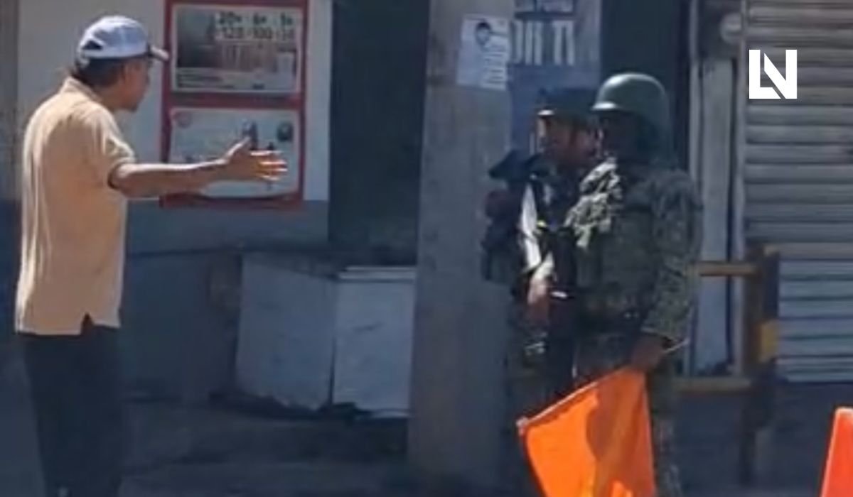 adulto en bloqueo de militares en la obregon de culiacan
