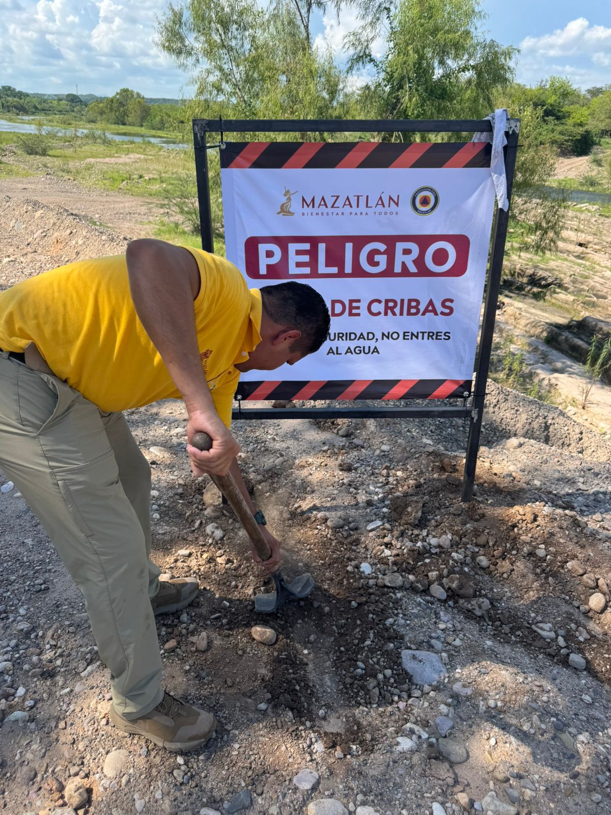 Instalan señalética en el río Presidio, de Mazatlán