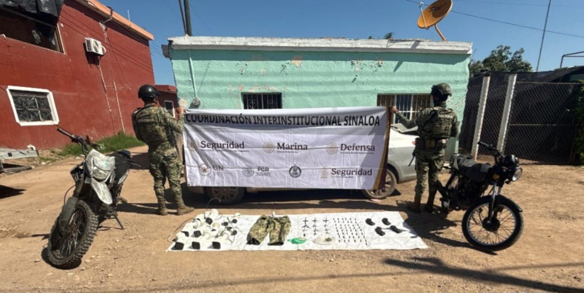 Aseguran armamento, droga y equipo táctico en Escuinapa