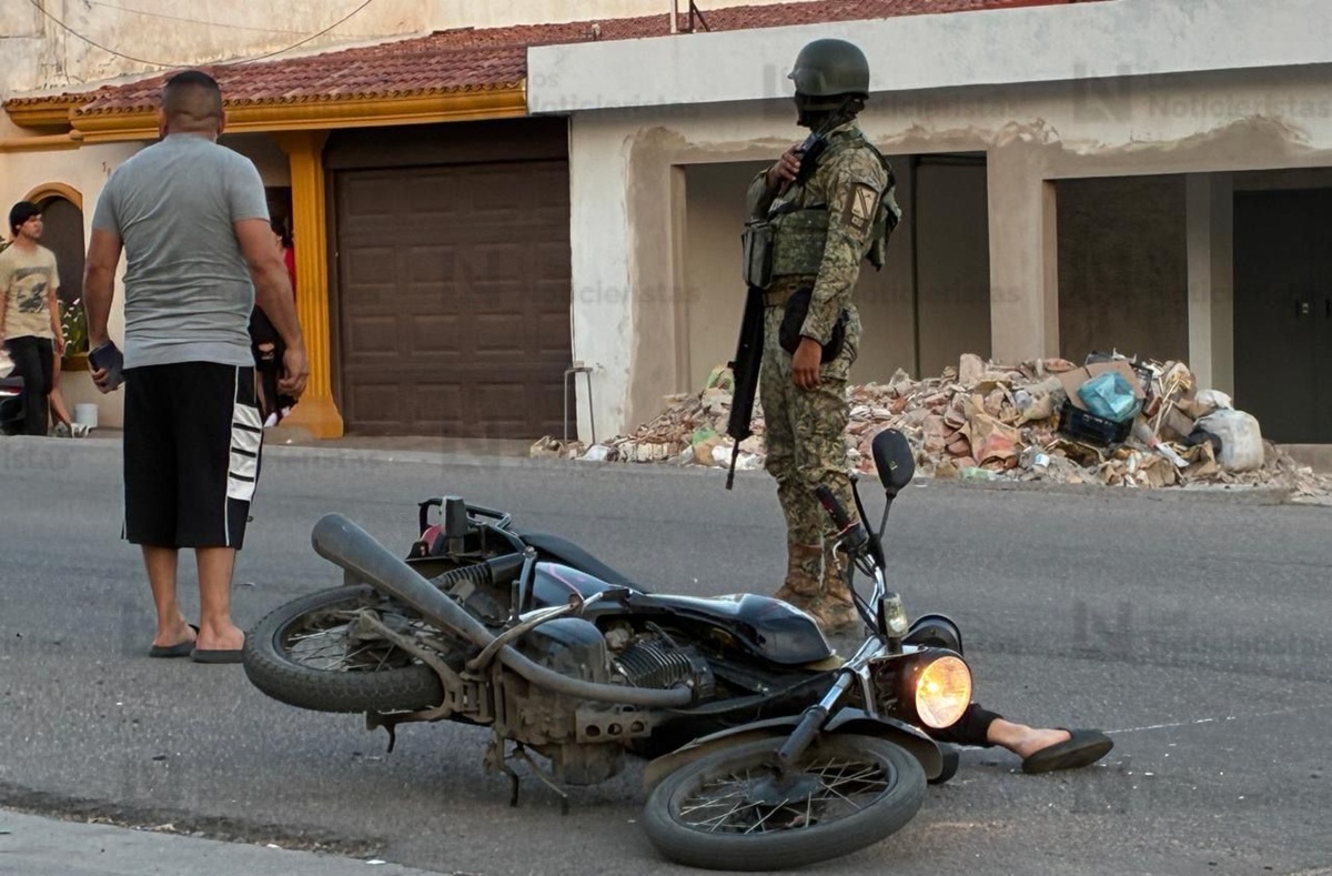 Asesinan a balazos a motociclista en la colonia Aquiles Serdán, en Culiacán