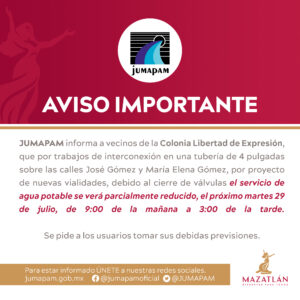 aviso de corte de agua