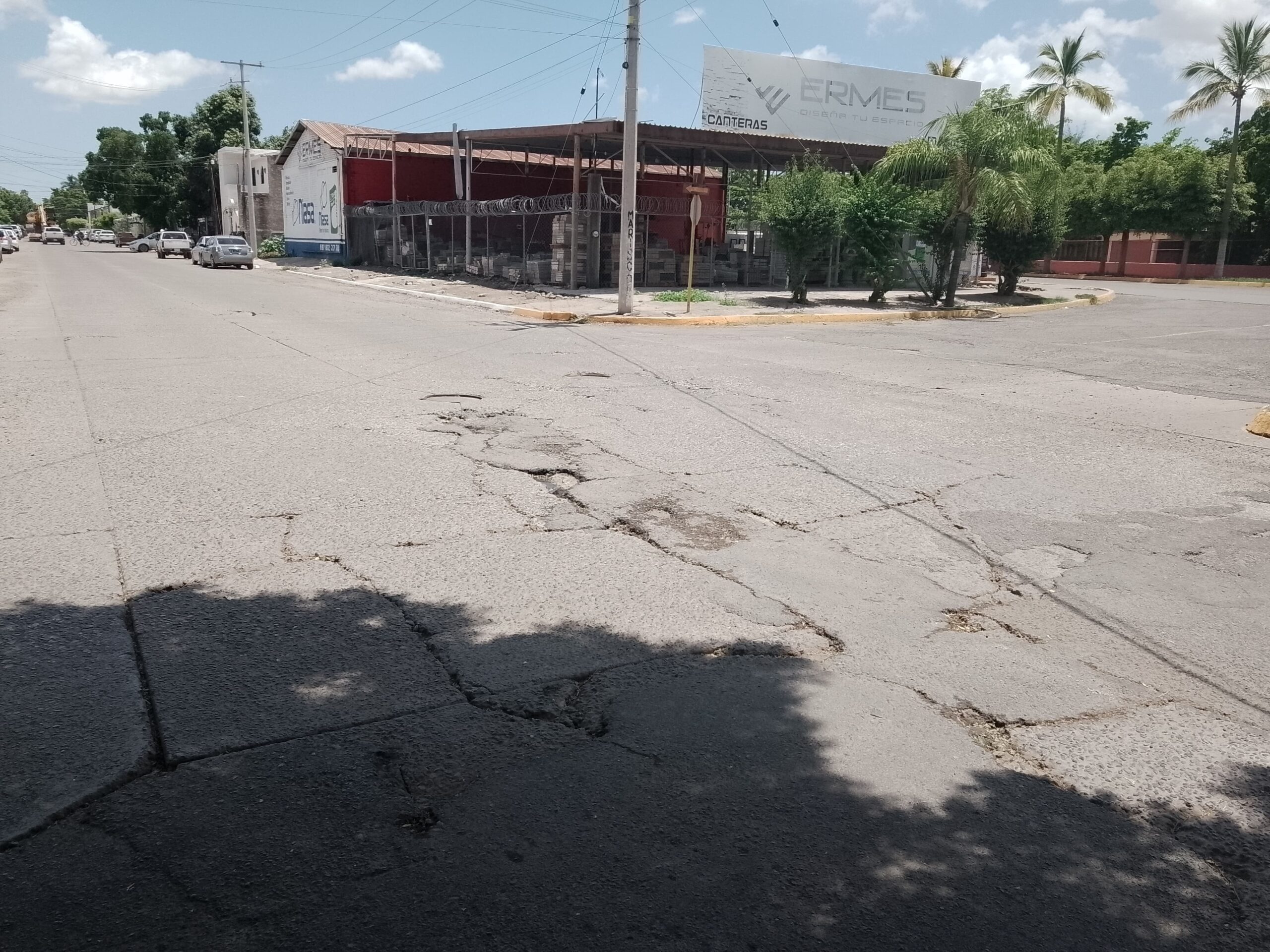 Calles deterioradas en Guasave
