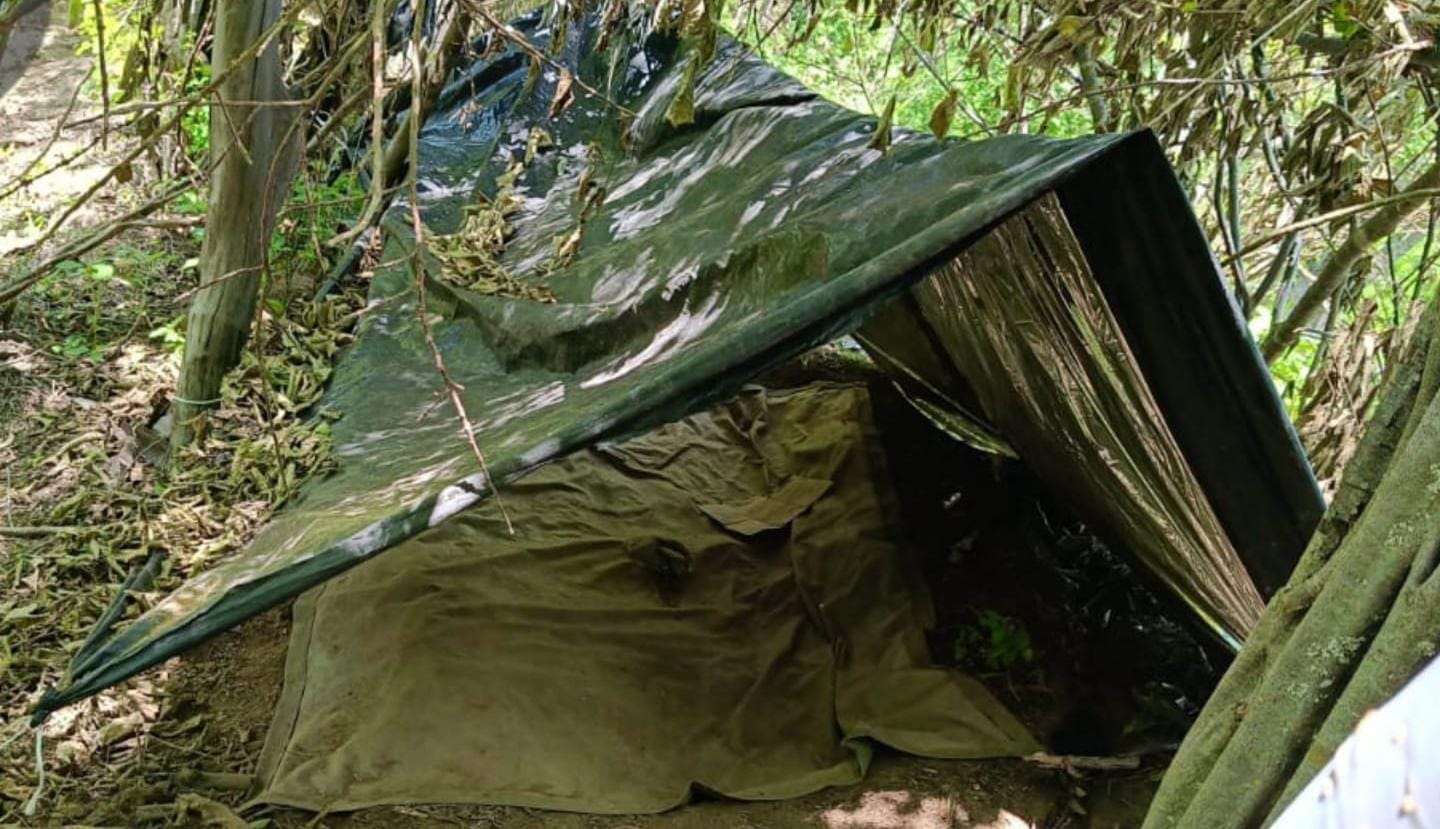 campamento clandestino del crimen organizado en San Ignacio