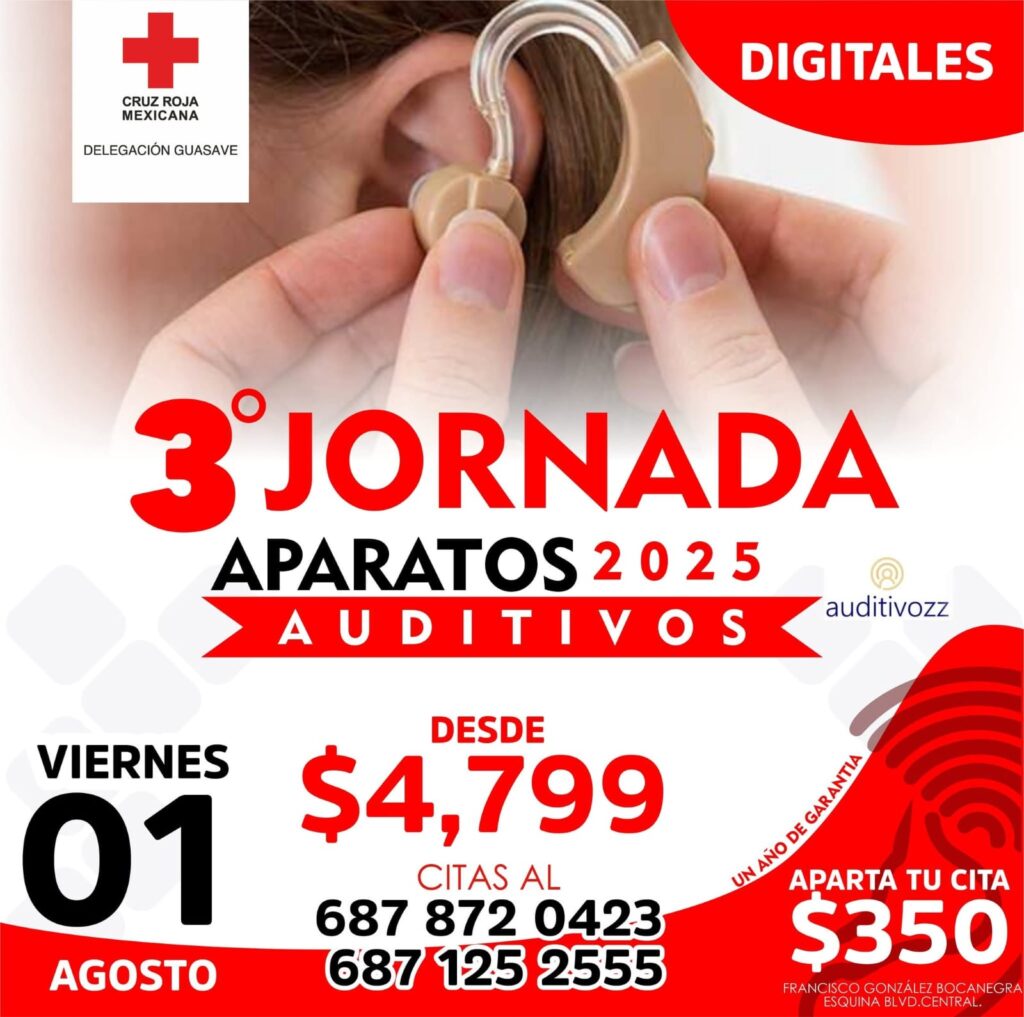 Jornada de aparatos auditivos de Cruz Roja Guasave