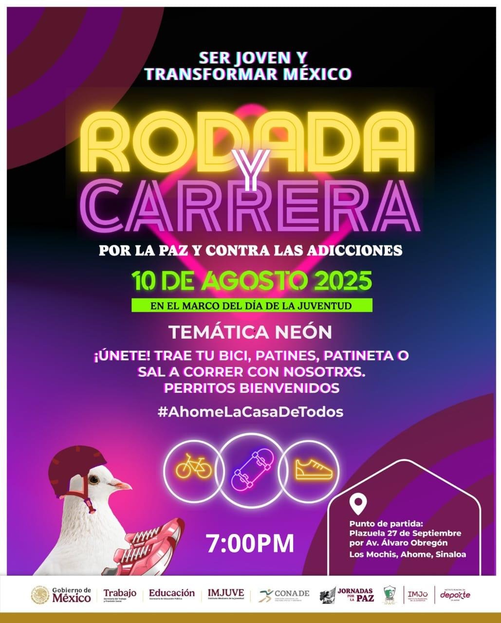 Invitan a la rodada neón en Los Mochis