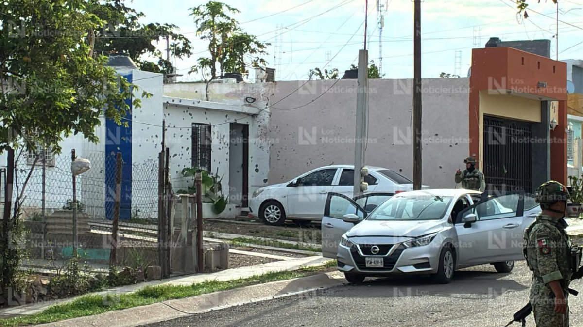 vivienda balaceada en el sector Barrancos de Culiacán