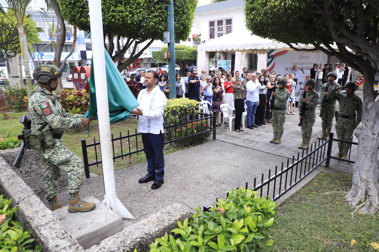 acto cívico en conmemoración del Aniversario Luctuoso número 153 de Benito Juárez