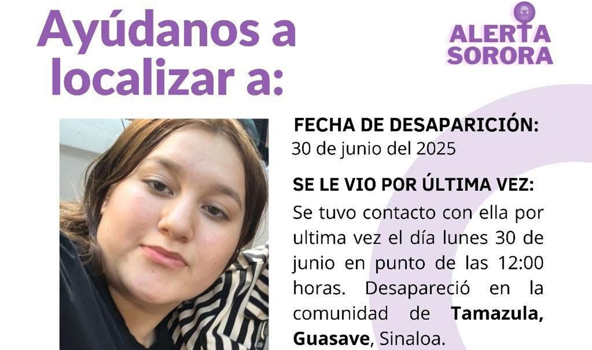 Buscan a joven de 15 años que desapareció en Guasave