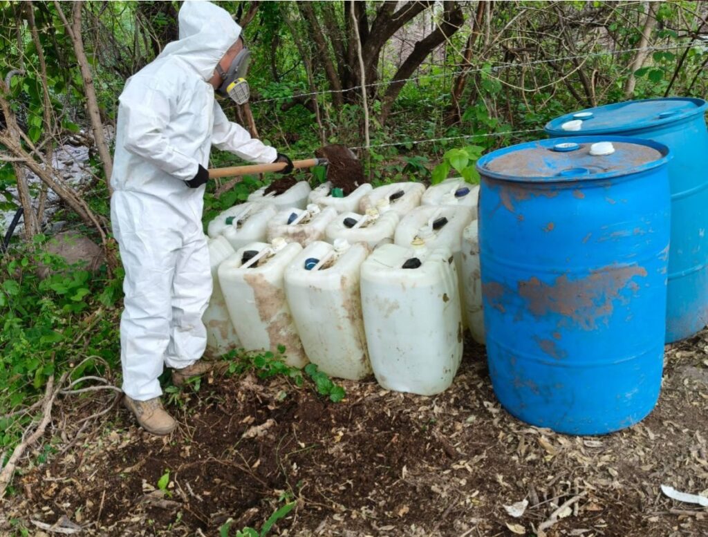 Ejército Mexicano asegura y destruye áreas de concentración para fabricación de droga en Cosalá