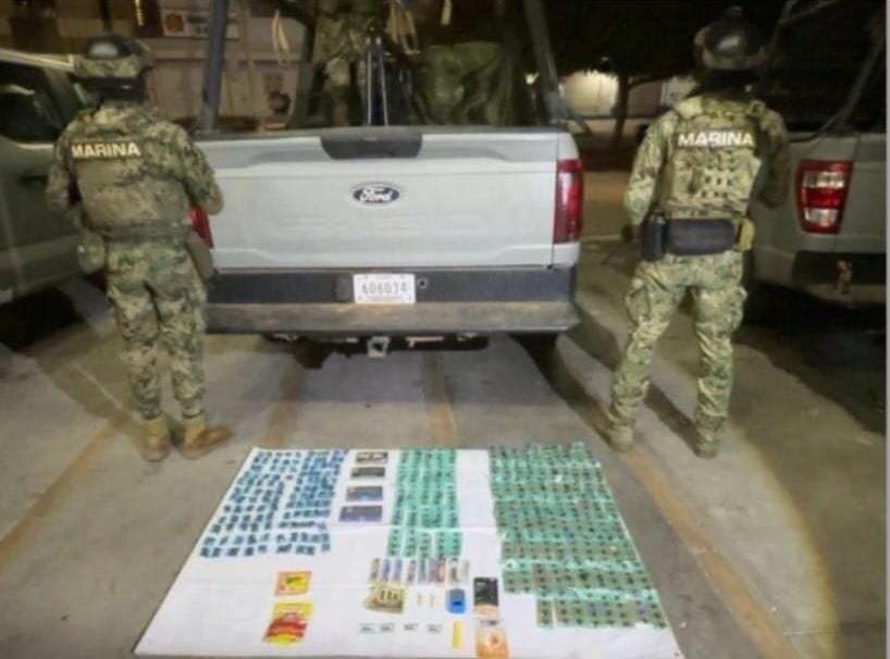 Detienen a sujeto en Mazatlán con droga y efectivo