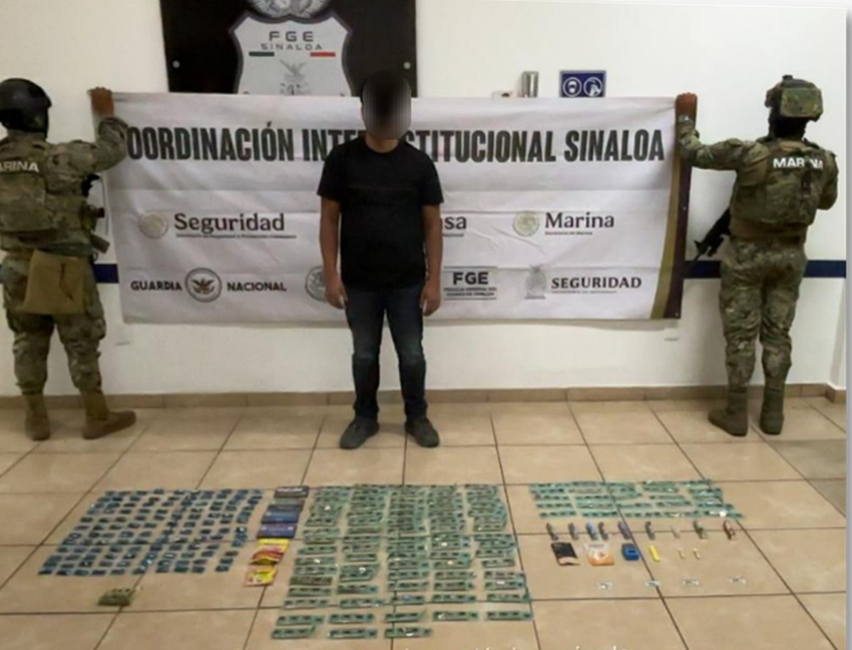 Detienen a sujeto en Mazatlán con droga y efectivo
