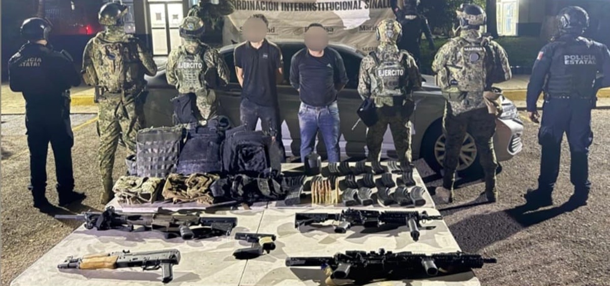Fueron dos los detenidos tras persecución al sur de Culiacán