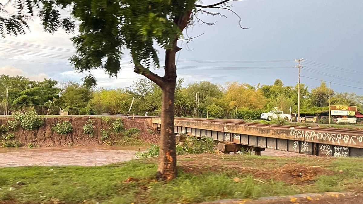 Dren de Bacurimí tras fuertes lluvias en Culiacán