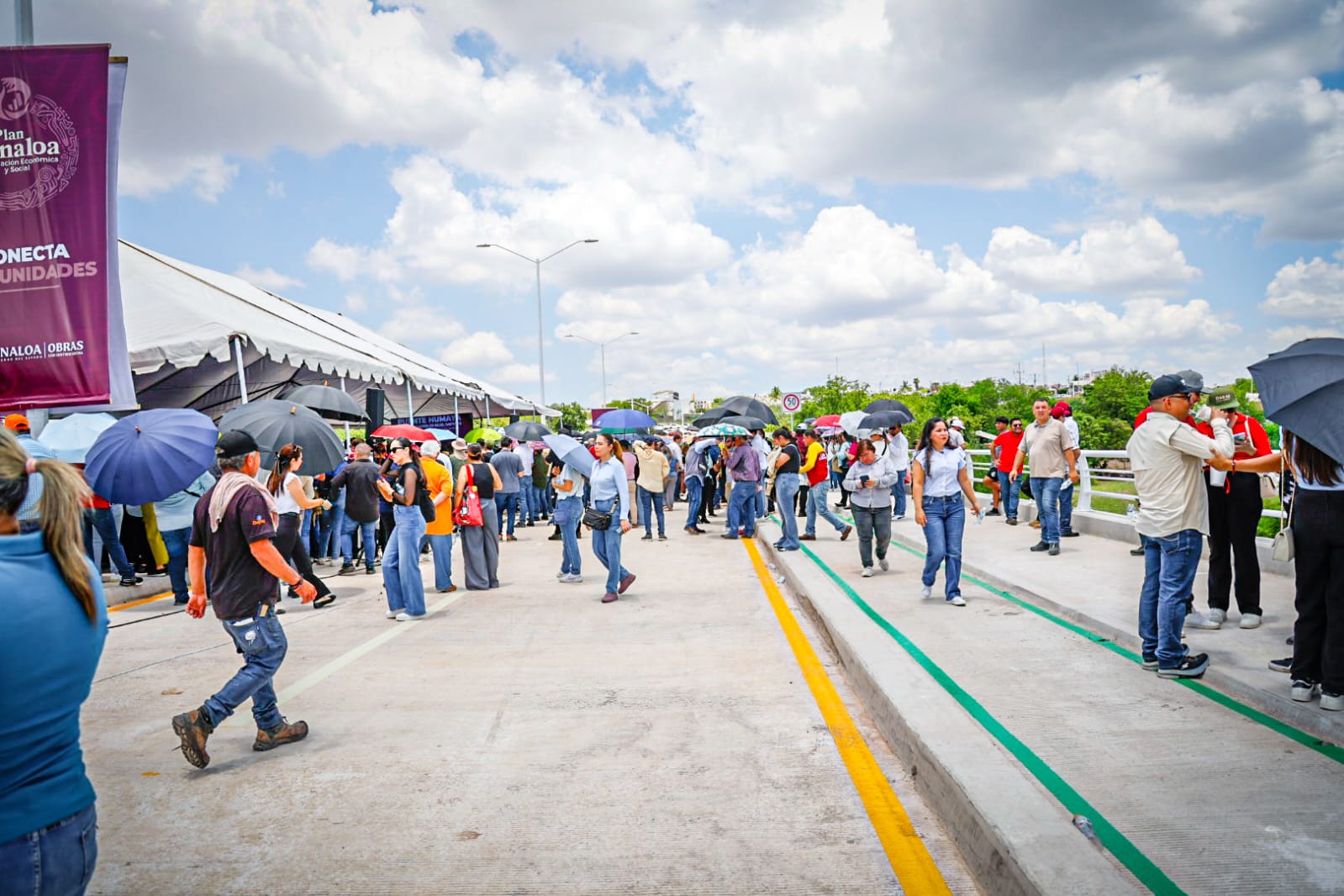 Rocha inaugura el nuevo puente Humaya en Santa Fe, Culiacán