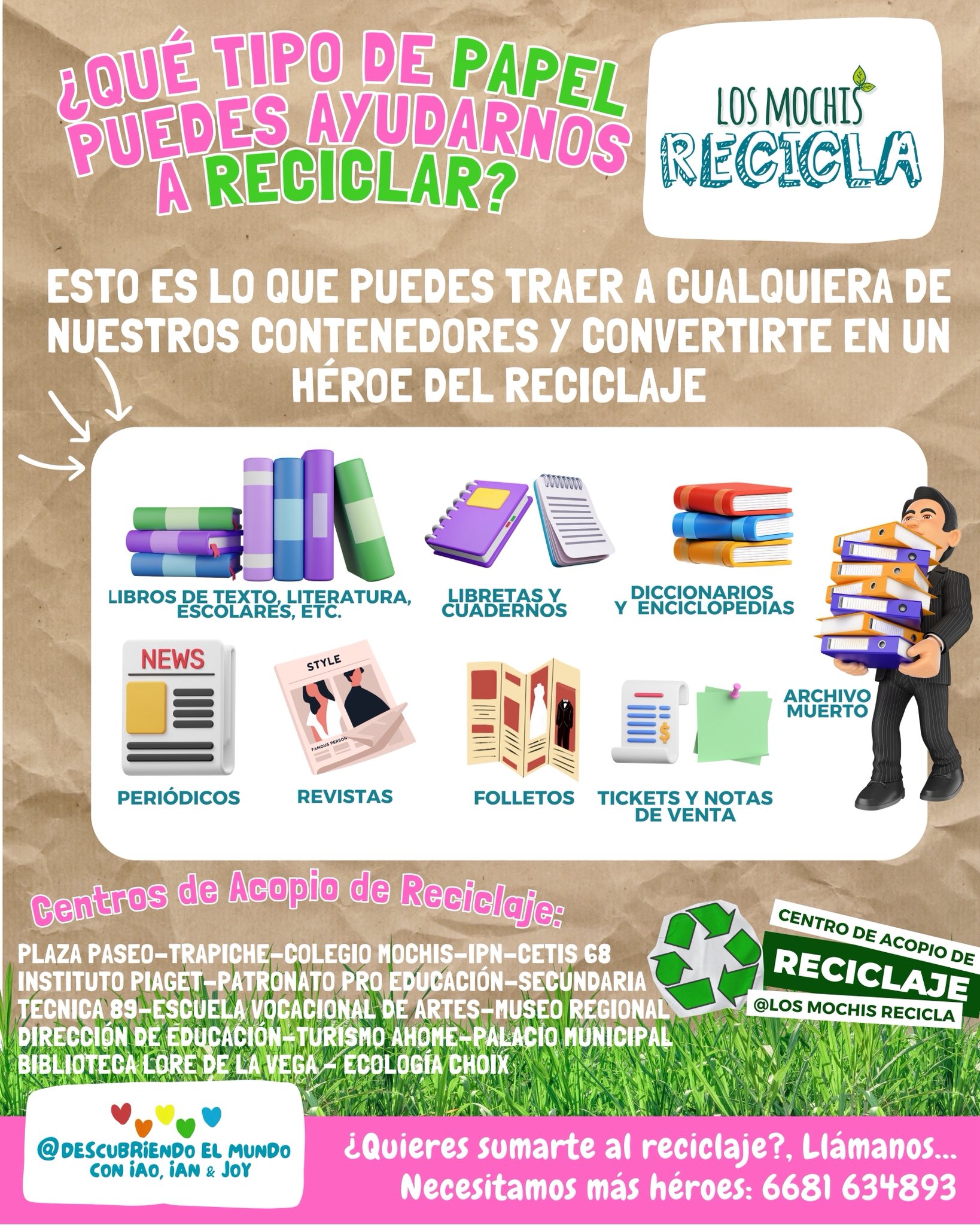Familia de Los Mochis arma iniciativa para reciclar
