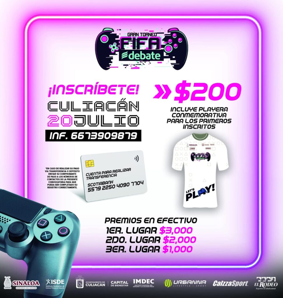 ¡Gamers! Invitan al Gran Torneo FIFA El Debate 2025 en Culiacán