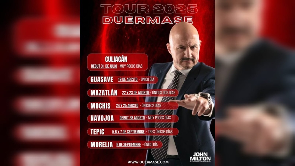 John Milton tendrá distintas fechas en gira por México