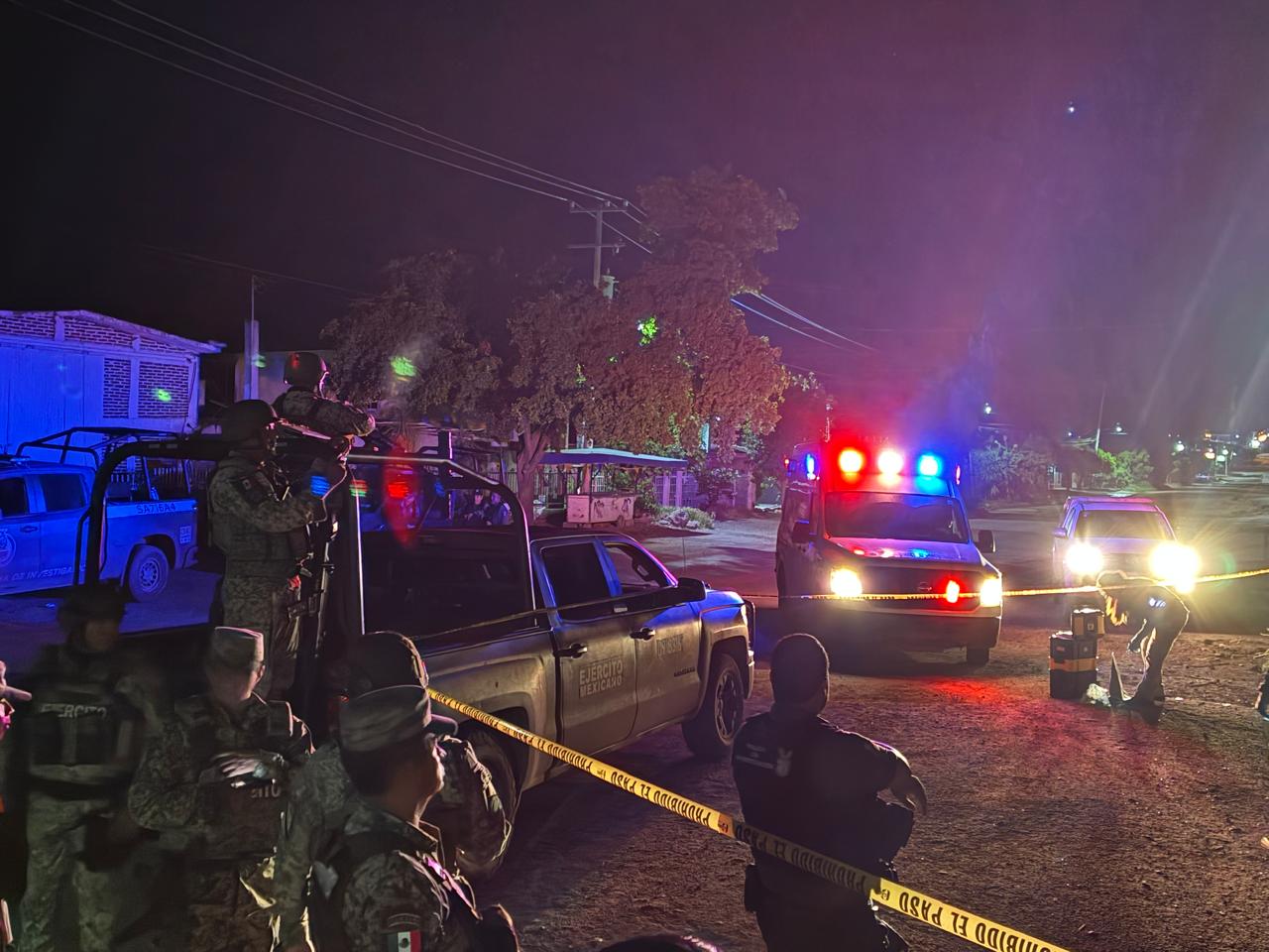hombre ejecutado en el barrio culiacan ambulancia