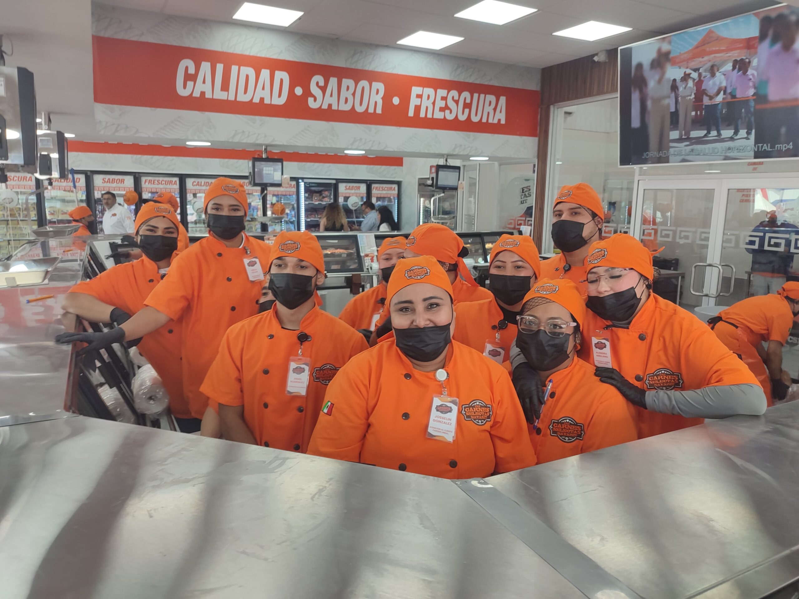 Empleados de Carnes Selectas Nayarit en Mazatlán