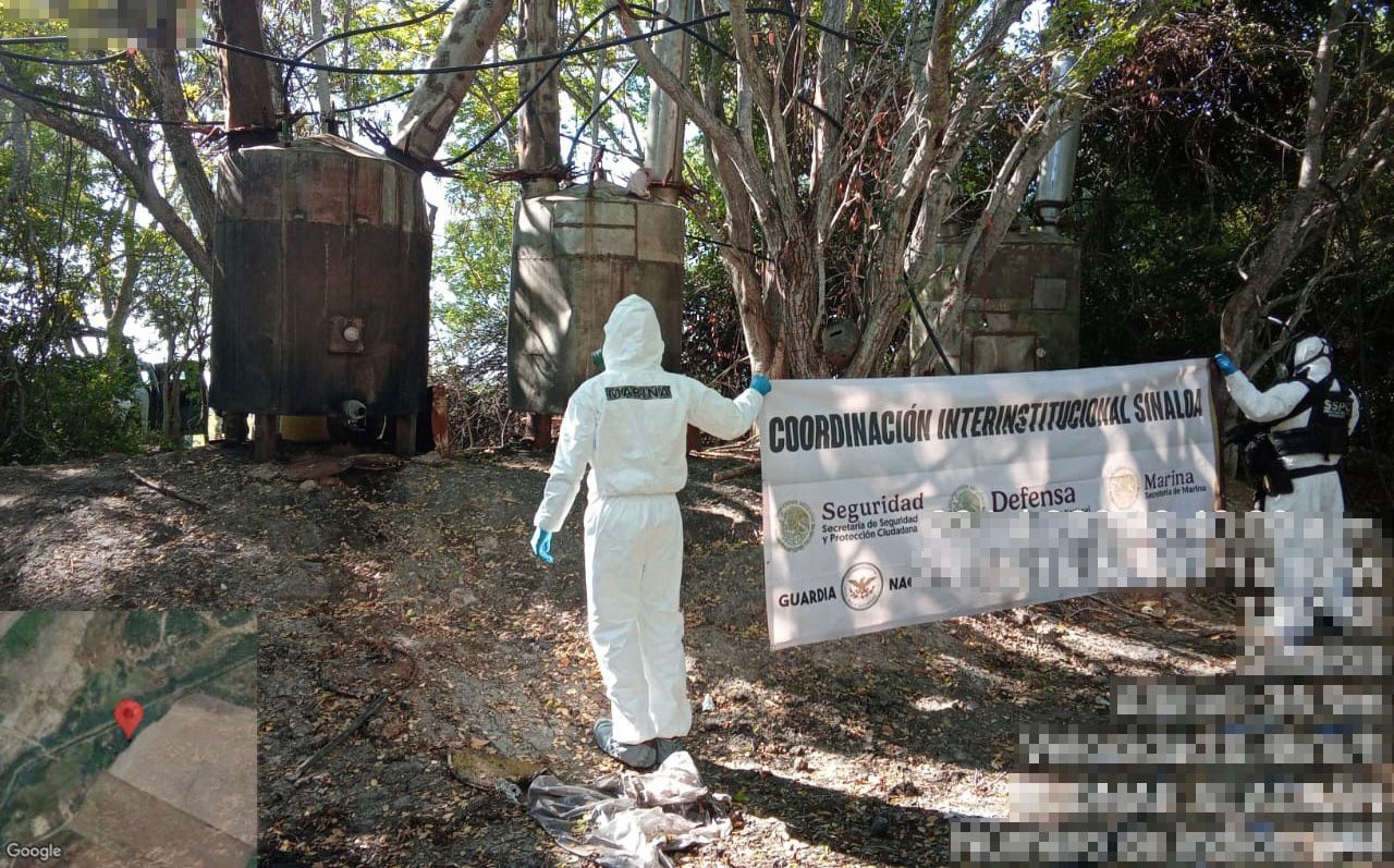 Neutralizan dos laboratorios clandestinos en Culiacán, afectación al crimen organizado supera los mil mdp