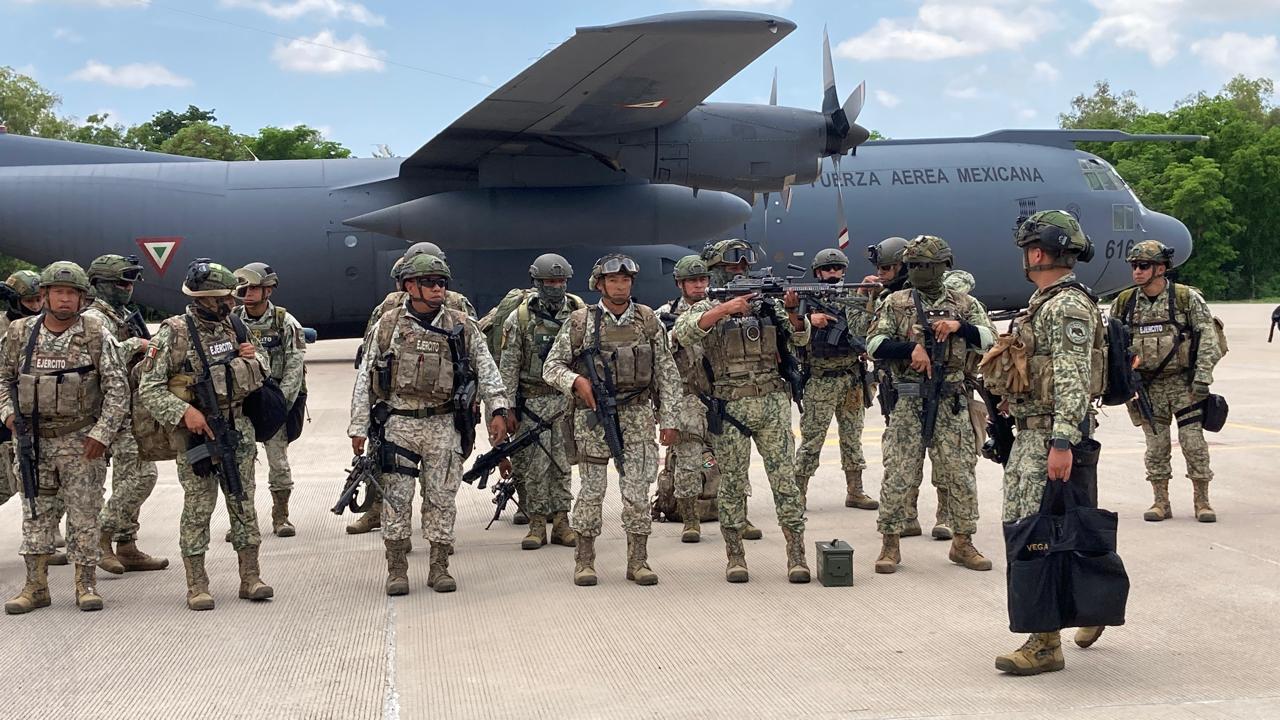 llegan elementos de fuerzas especiales a sinaloa militares