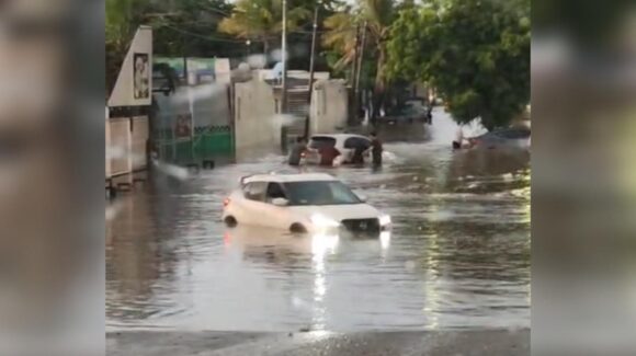Caos en toda la ciudad por fuertes lluvias de este miércoles en Culiacán (VIDEOS)