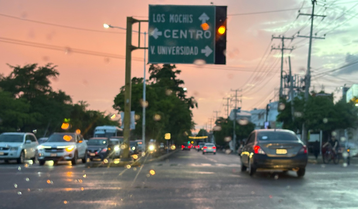 Lluvias moderadas en Culiacán