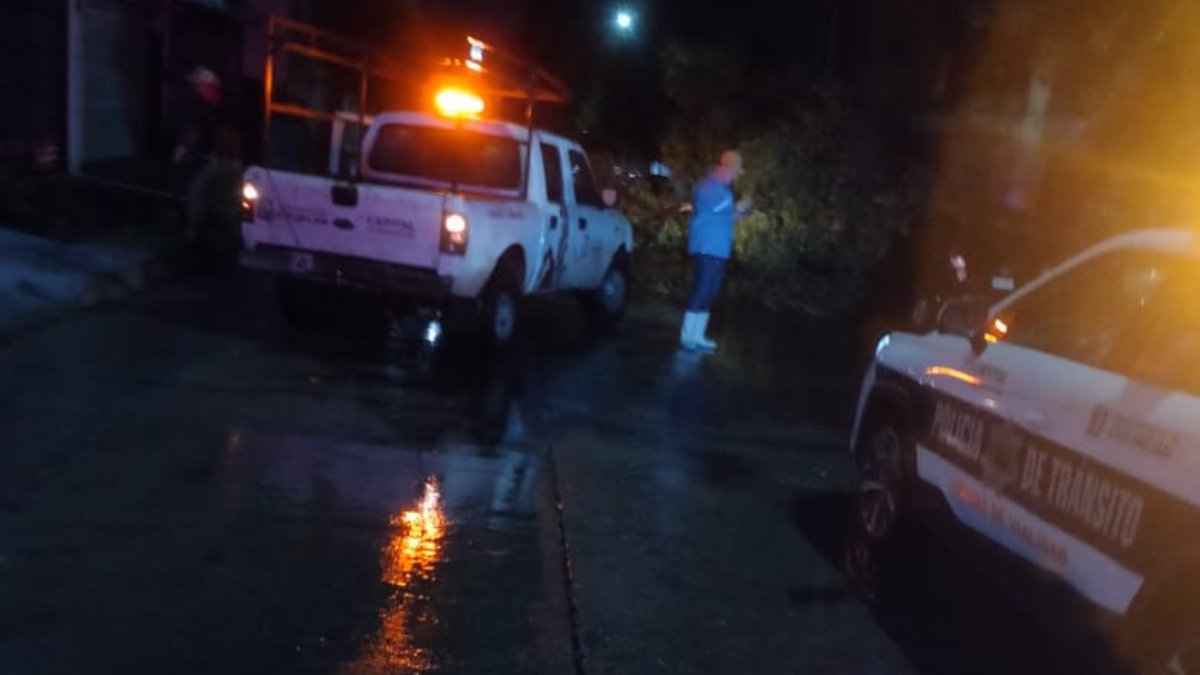 Lluvias y fuertes vientos en Culiacán