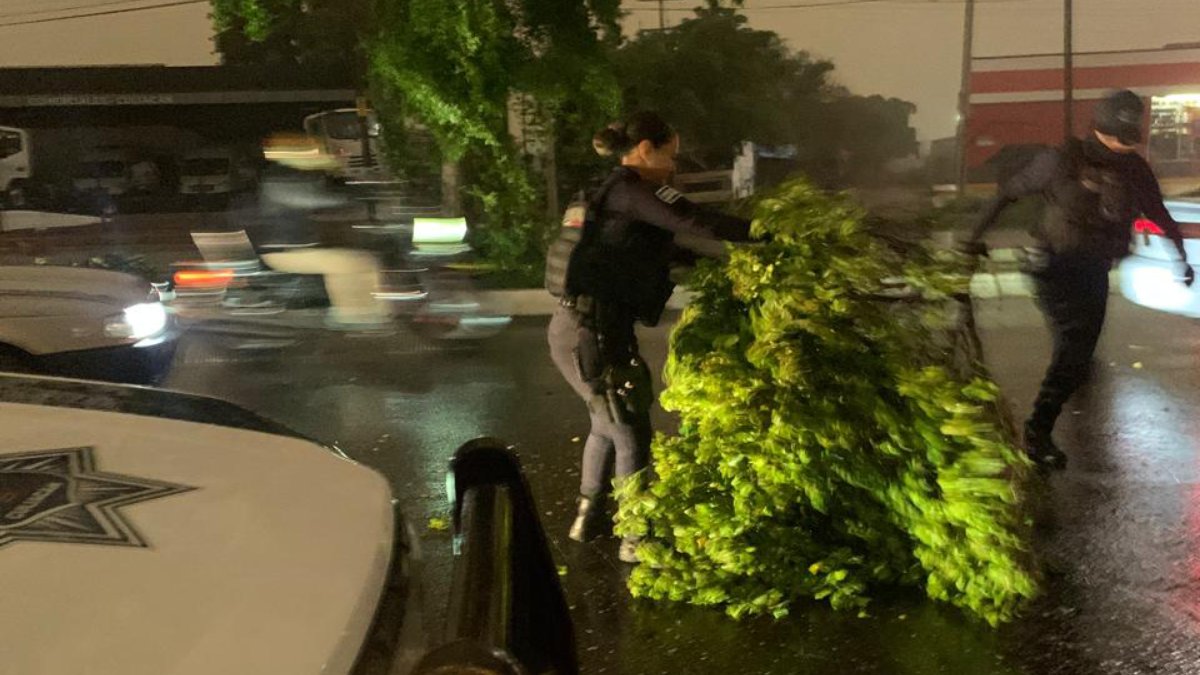 Lluvias y fuertes vientos en Culiacán