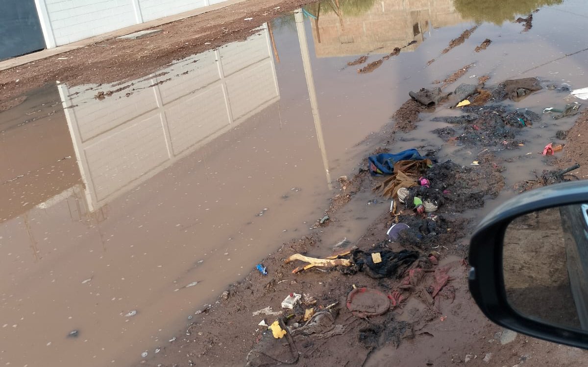 lodazales en fraccionamiento santa cecilia en los mochis sinaloa