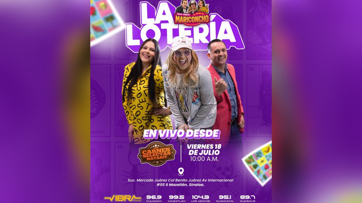 Lotería con Qué Vibra El Show de Mariconcho en Mazatlán