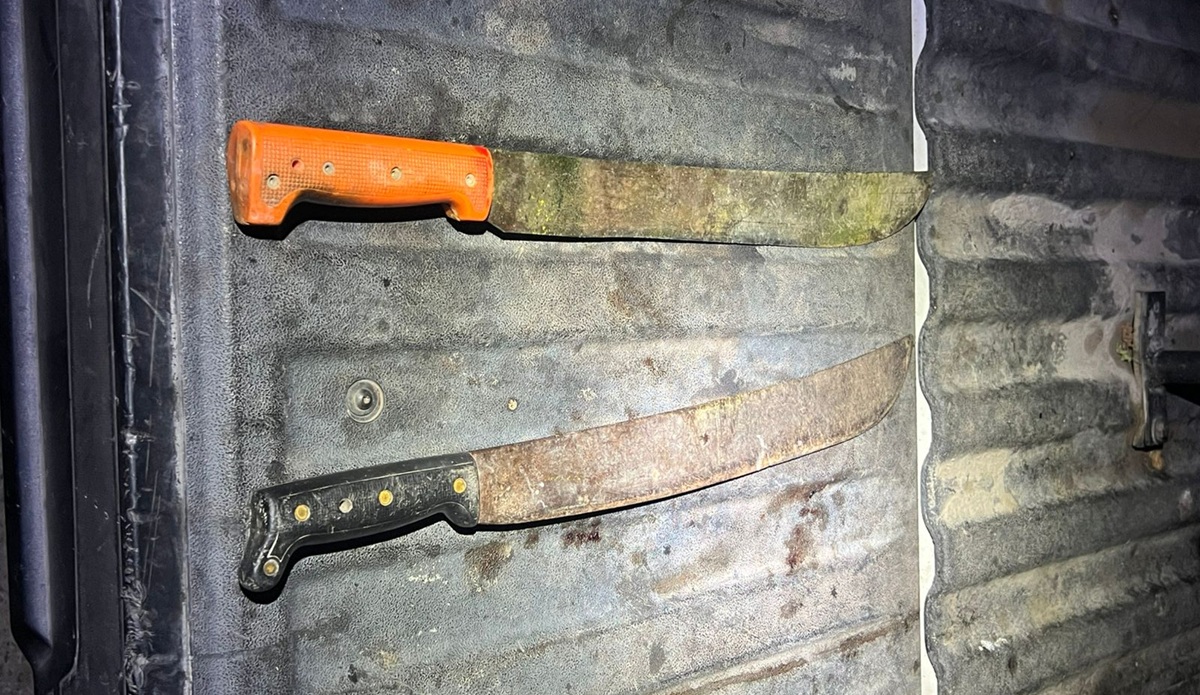 Machetes decomisados a Los Macheteros, en Ahome