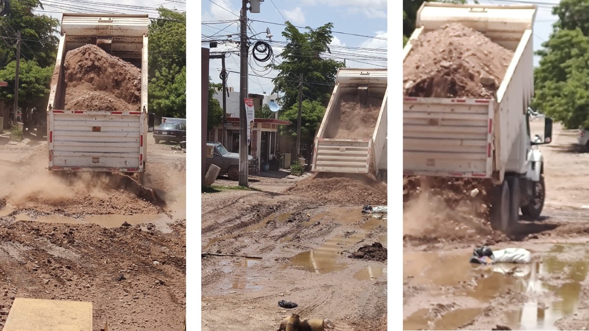 Trabajos de desazolve y bombeo para retirar el agua estancada.