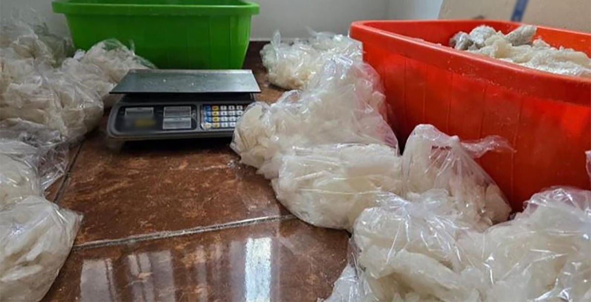 Metanfetamina asegurada en Michoacán