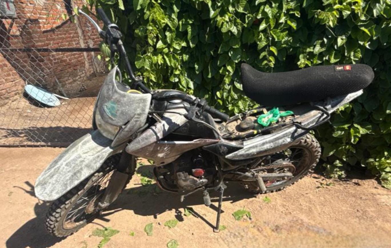 Motocicleta decomisada en Escuinapa