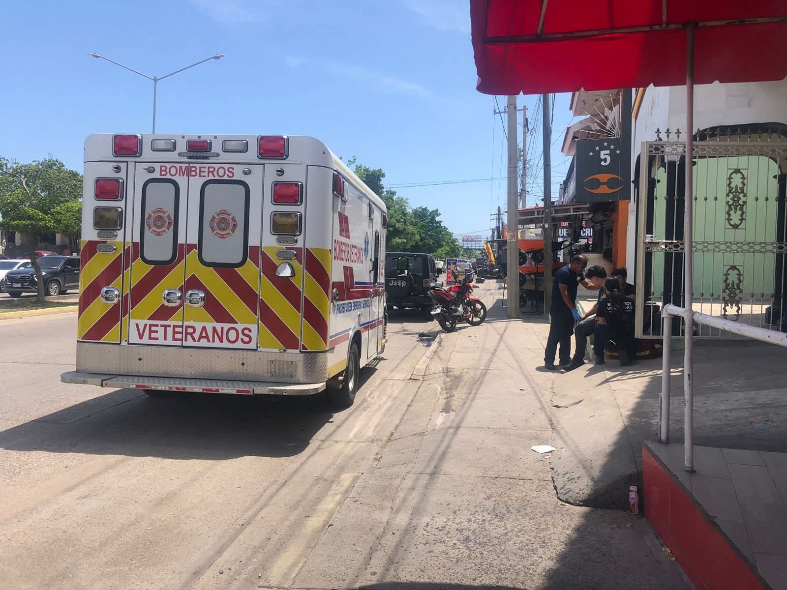 Motociclista lesionado al derrapar en Mazatlán