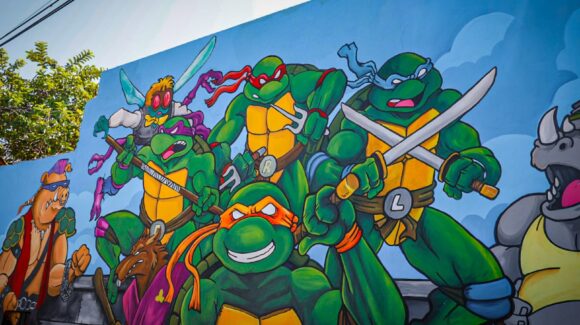 ¡Las Tortugas Ninjas están en Culiacán! Inmortalizan en mural a los superhéroes y villanos favoritos de varias generaciones