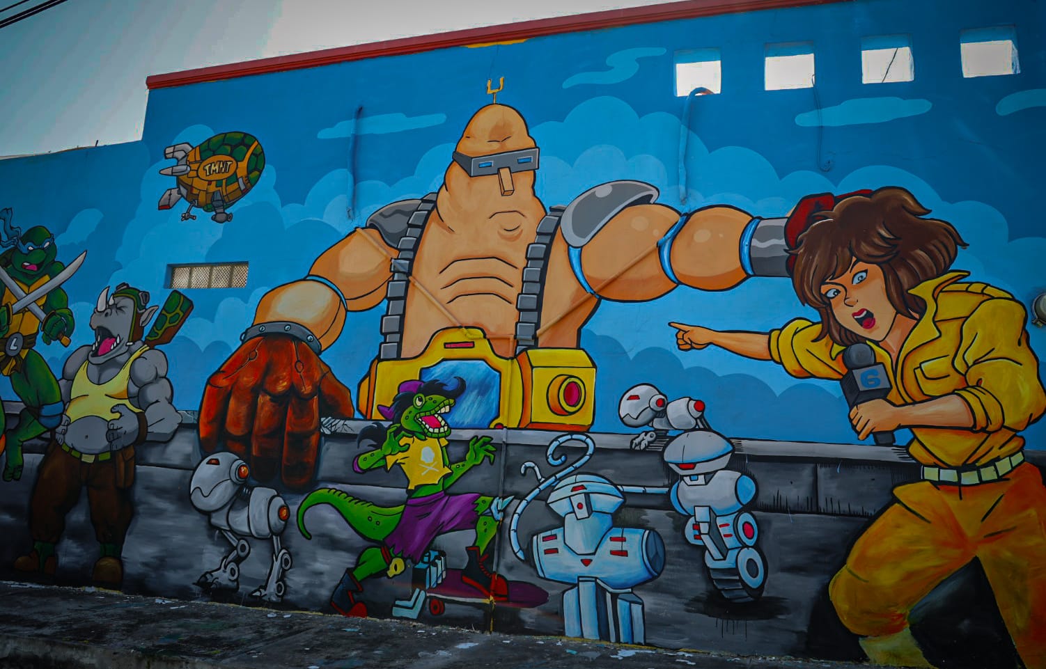 mural en homenaje las Tortugas Ninjas Adolescentes Mutantes en Culiacán