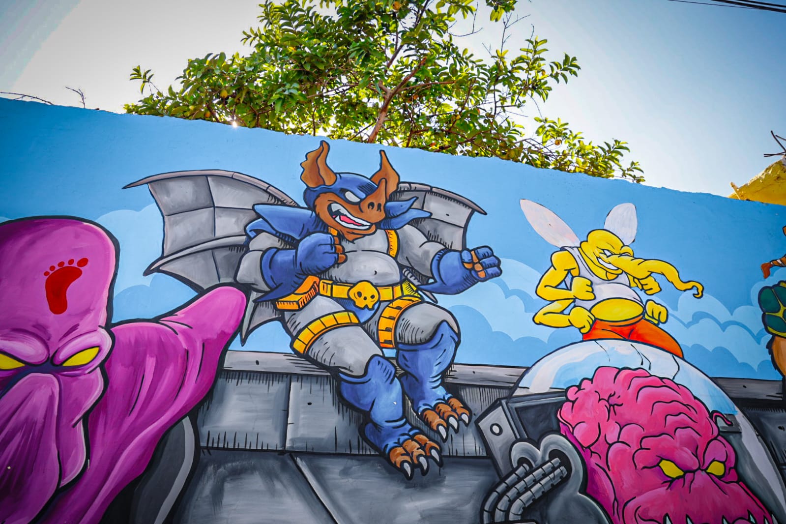 mural en homenaje las Tortugas Ninjas Adolescentes Mutantes en Culiacán