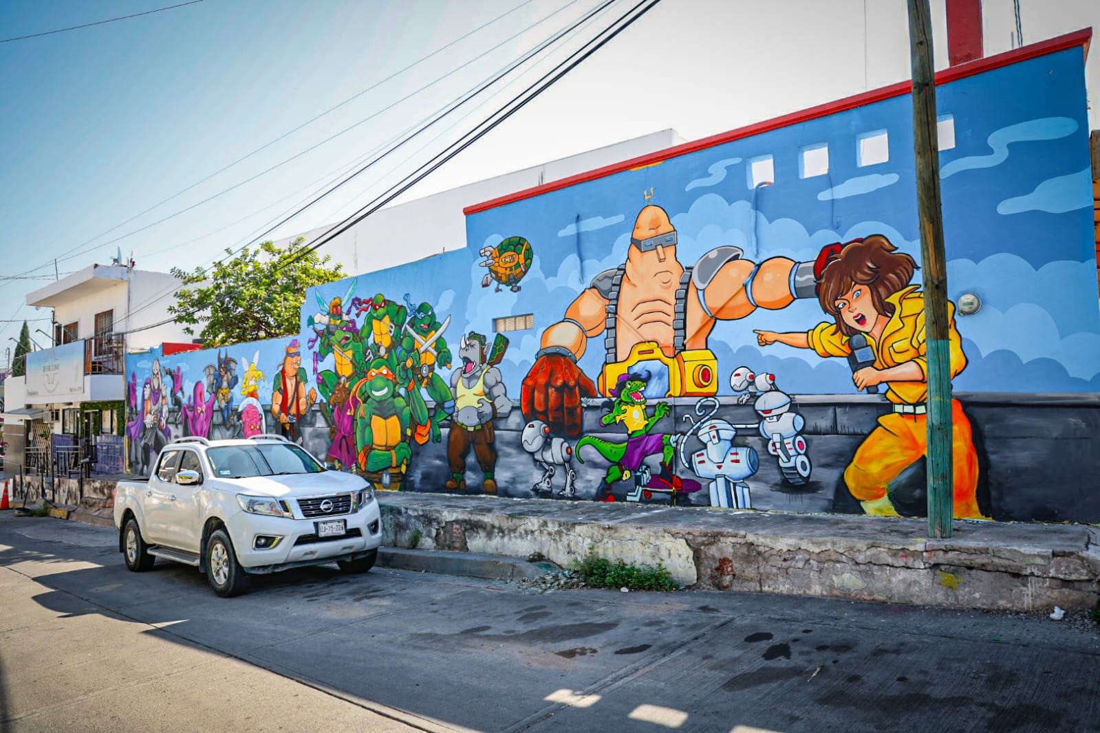 mural en homenaje las Tortugas Ninjas Adolescentes Mutantes en Culiacán