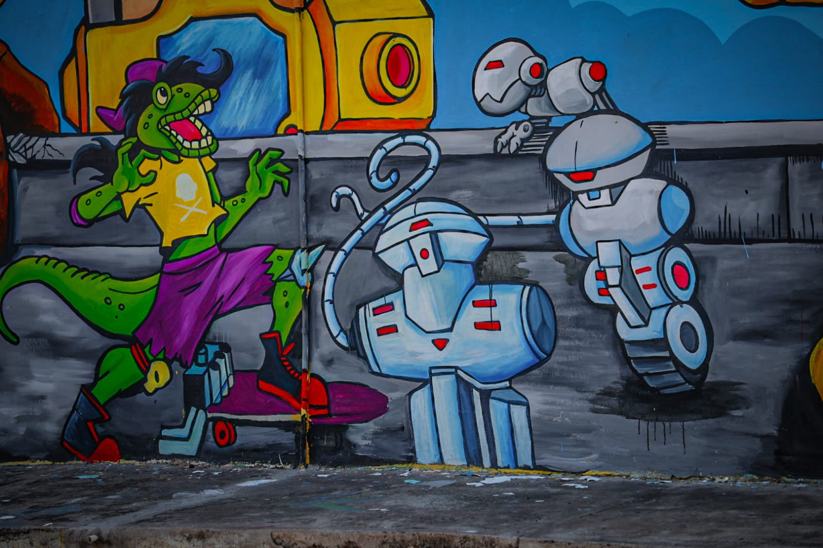 mural en homenaje las Tortugas Ninjas Adolescentes Mutantes en Culiacán