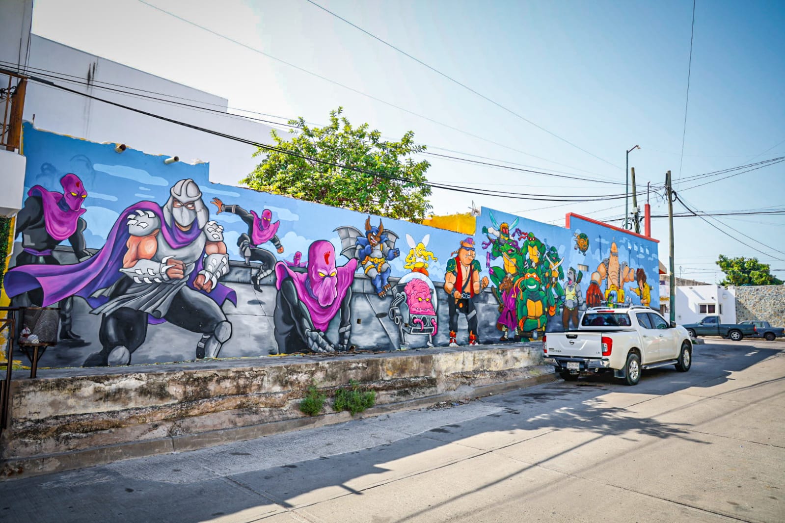 mural en homenaje las Tortugas Ninjas Adolescentes Mutantes en Culiacán