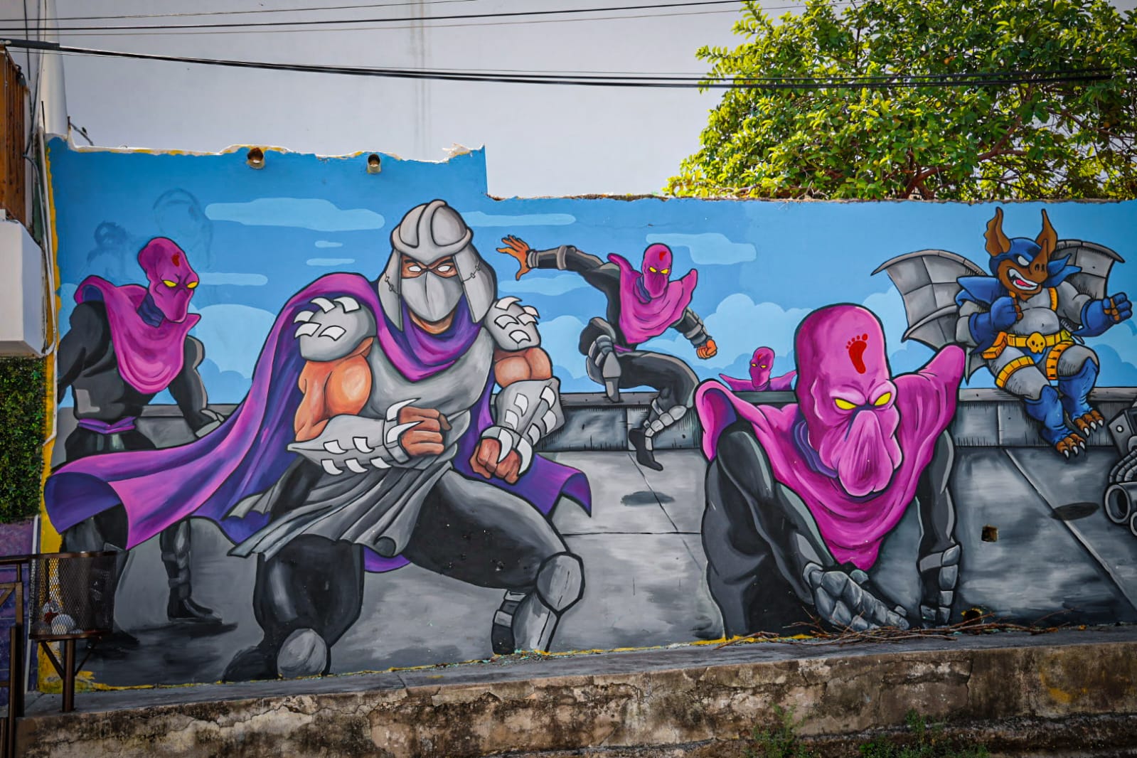 mural en homenaje las Tortugas Ninjas Adolescentes Mutantes en Culiacán