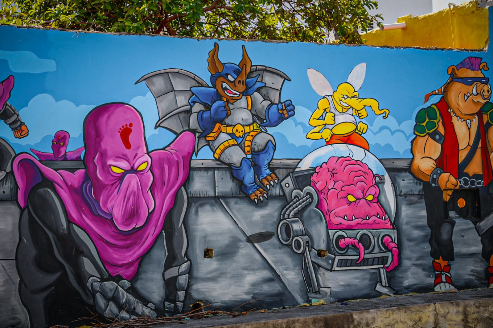 mural en homenaje las Tortugas Ninjas Adolescentes Mutantes en Culiacán