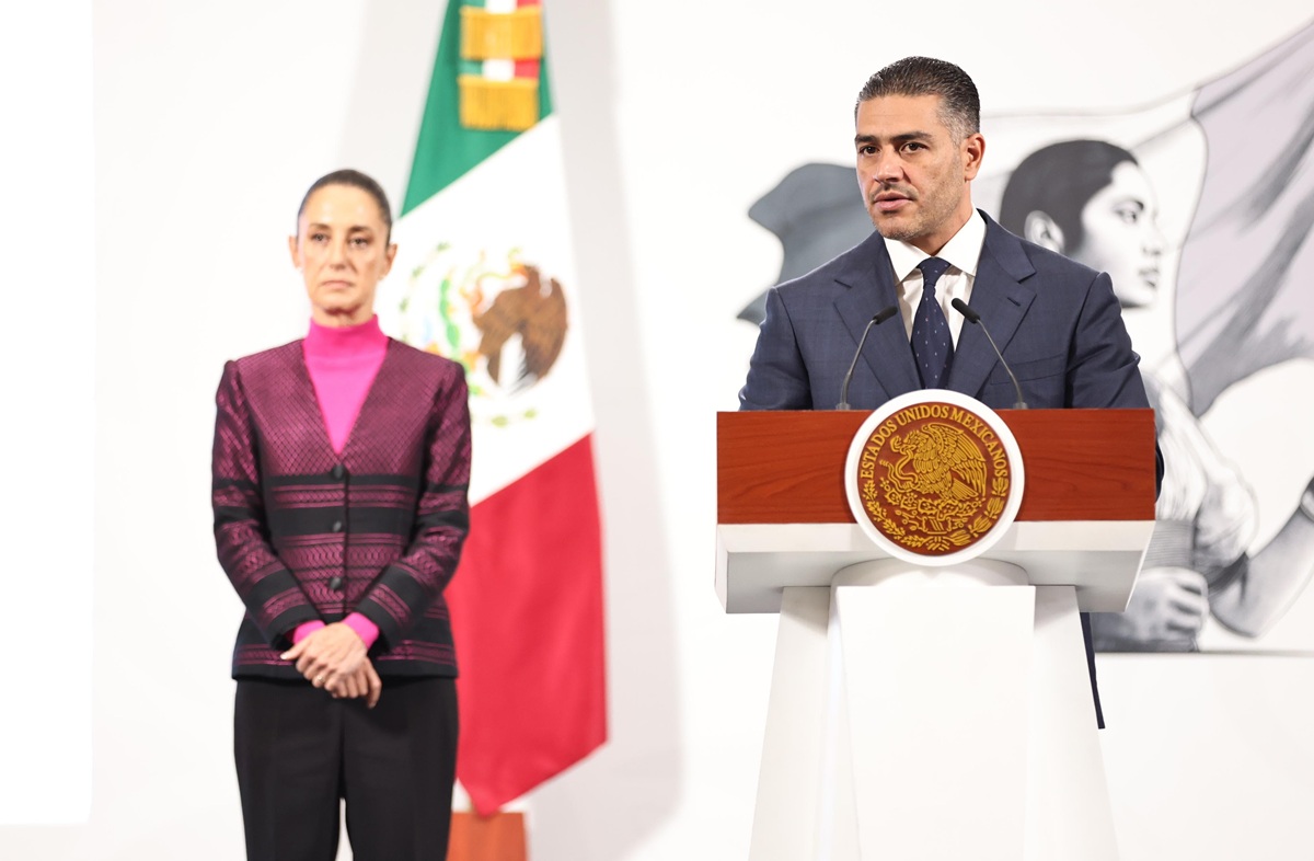 Omar García Harfuch en conferencia 'mañanera'