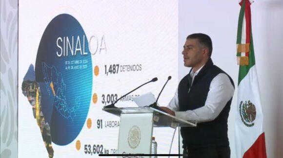 Con acciones de prevención e inteligencia en Sinaloa se han logrado casi mil 500 detenciones: Harfuch