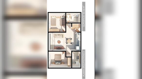 Así será por dentro la Vivienda del Bienestar en Culiacán