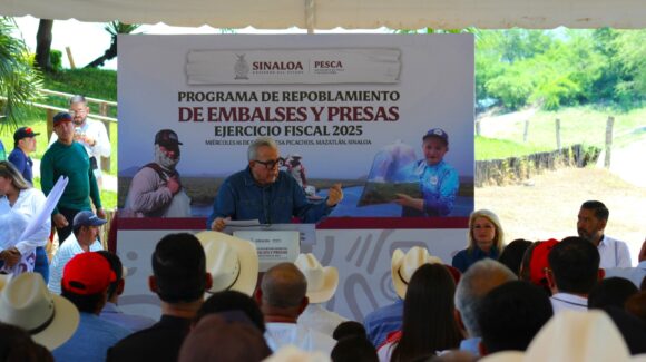 Arranca Rocha el repoblamiento de 24.5 millones de alevines para las presas en Sinaloa