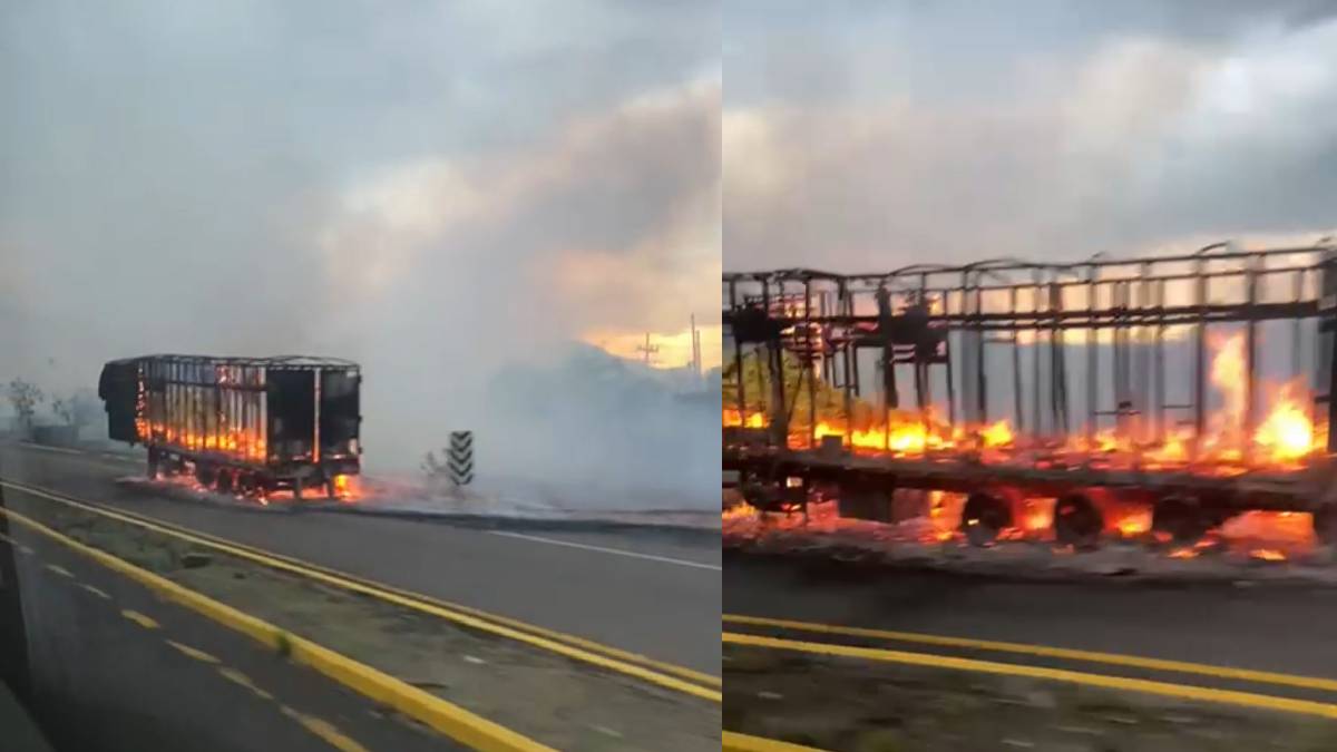 queman trailer y camioneta en elota